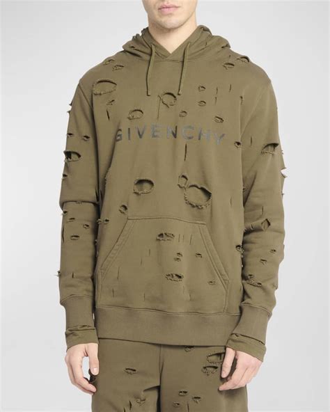 givenchy paris destroyed sweatshirt|givenchy men's destroyed hoodie.